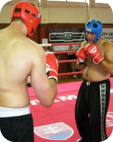 Mgr. Michal Bisták pri boxe